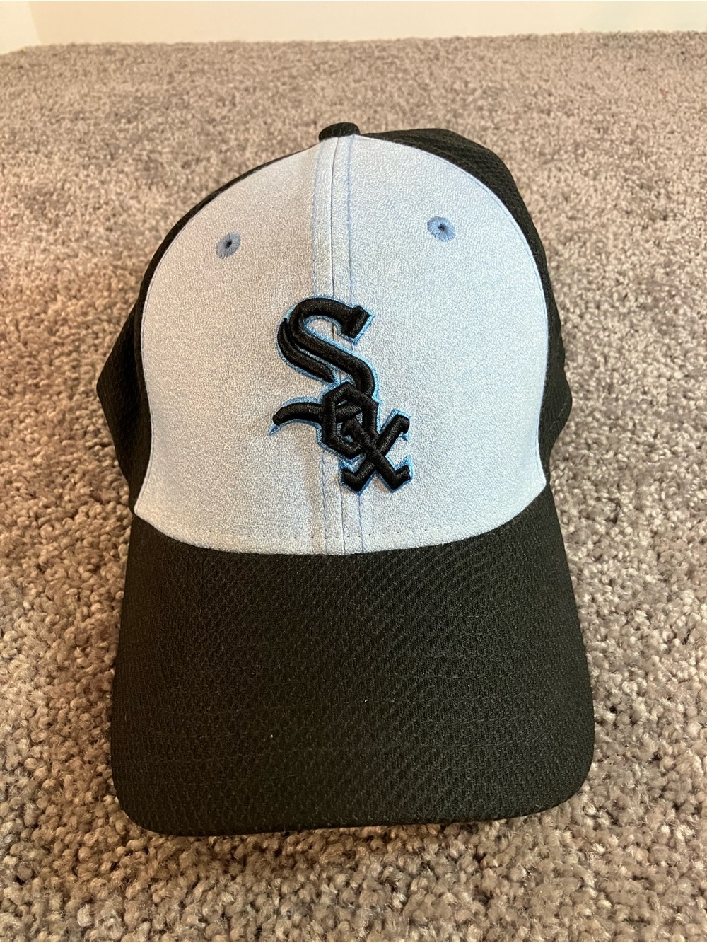 Chicago White Sox MLB Black Gray Blue New Era Fitted Cap Hat Size L/XL